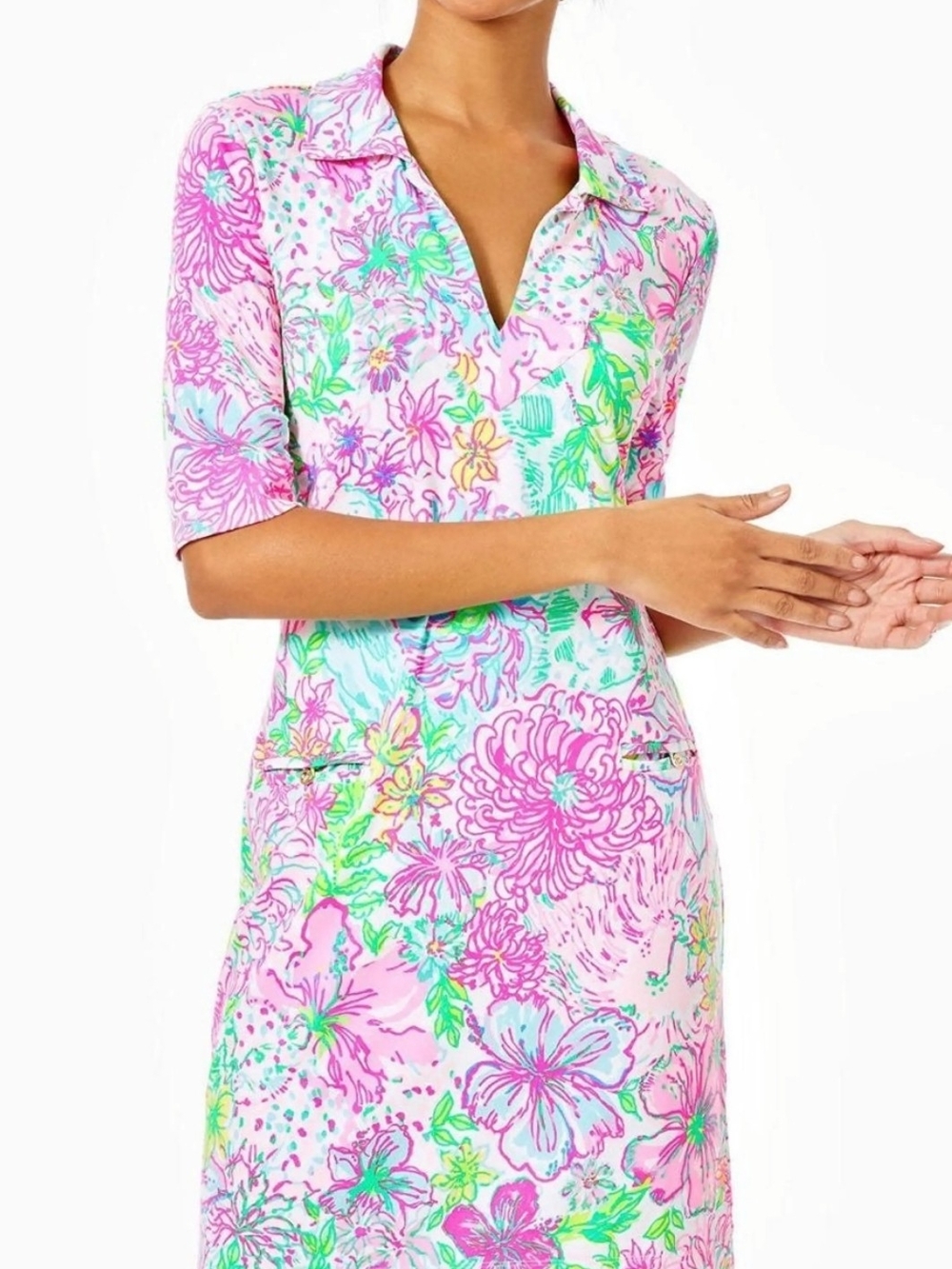 Lilly Pulitzer Quincey Floral Midi Dress C13